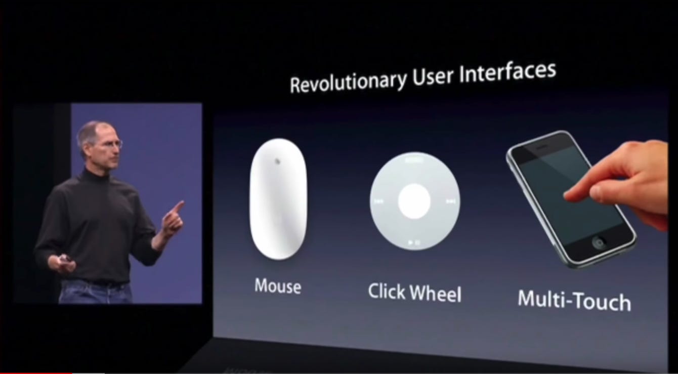 Steve Jobs Revolutionary User Interfaces slide